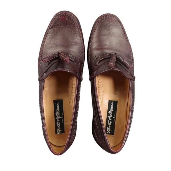 Stamati Mastroianni Shoes Mens 10 Tassel Loafers Moccasin Leather Classic Brown main image 6